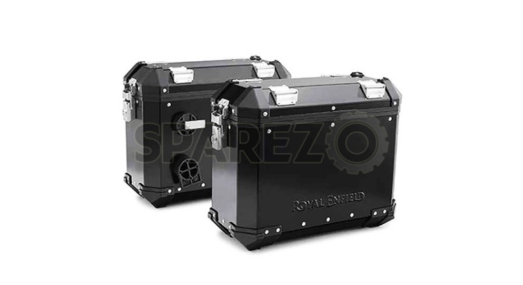 Genuine Royal Enfield Himalayan Aluminium Panniers Black - SPAREZO